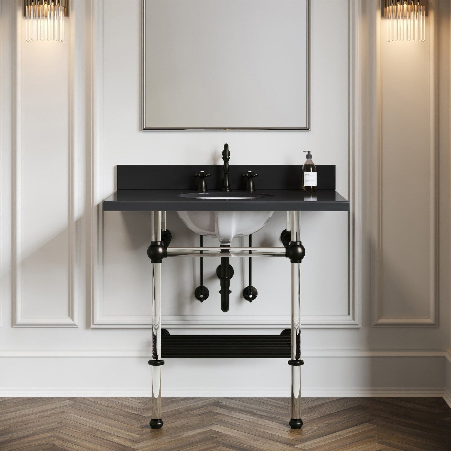 Robinet de salle de bain à large entraxe Heritage de 8 po