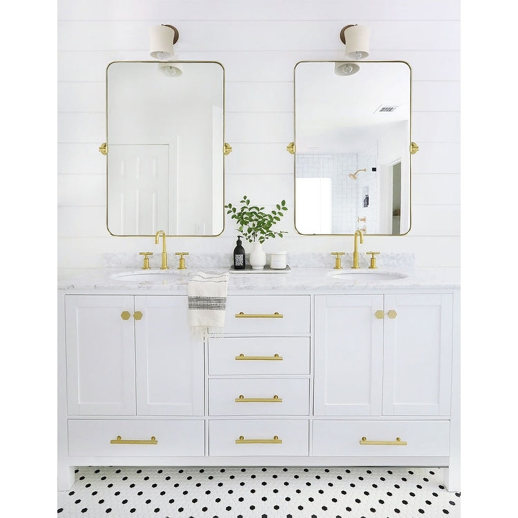 Miroir mural rectangulaire pivotant et inclinable en métal TEHOME Jonathan