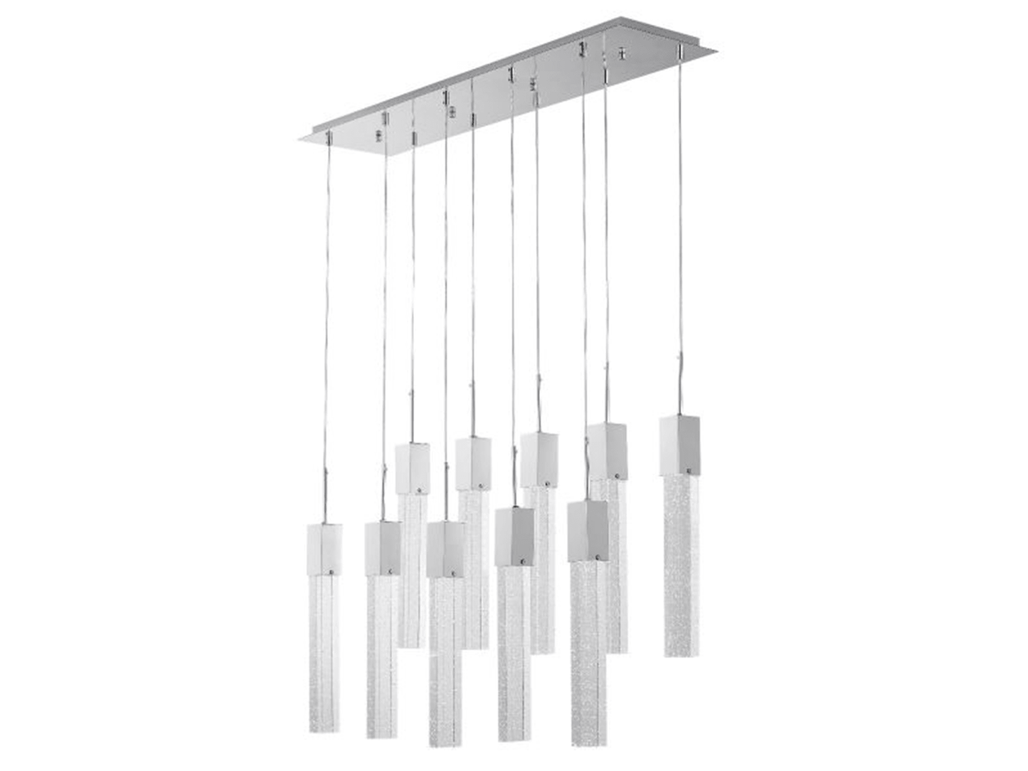 Lustre rectangulaire en cristal Kay - Suspension XL 15