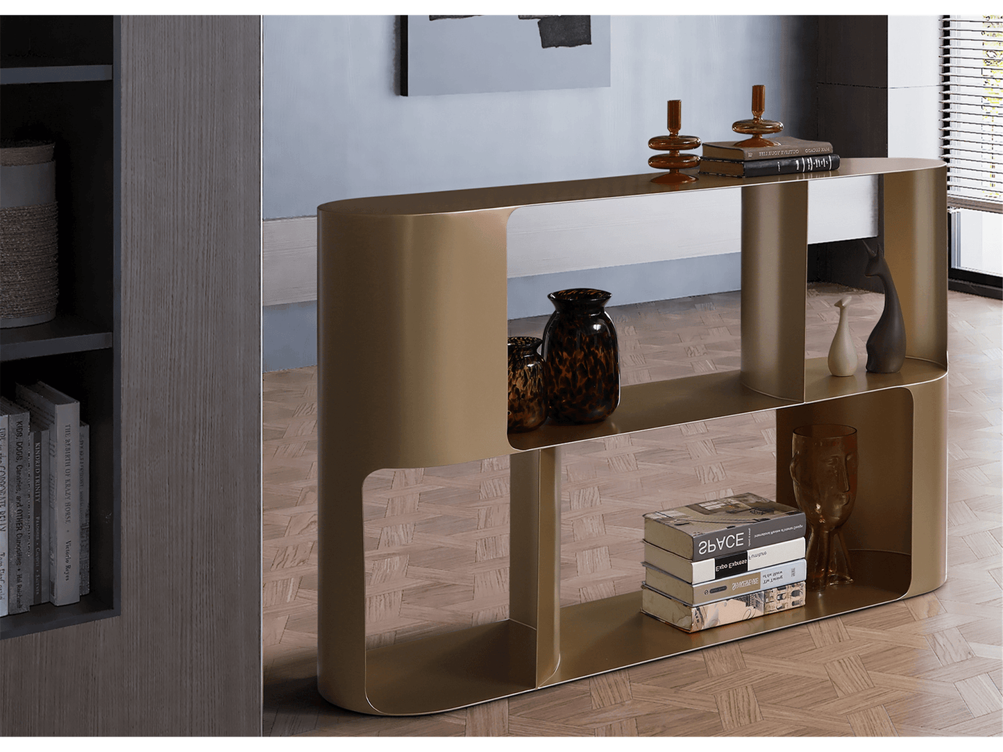 Table console Cadence dorée