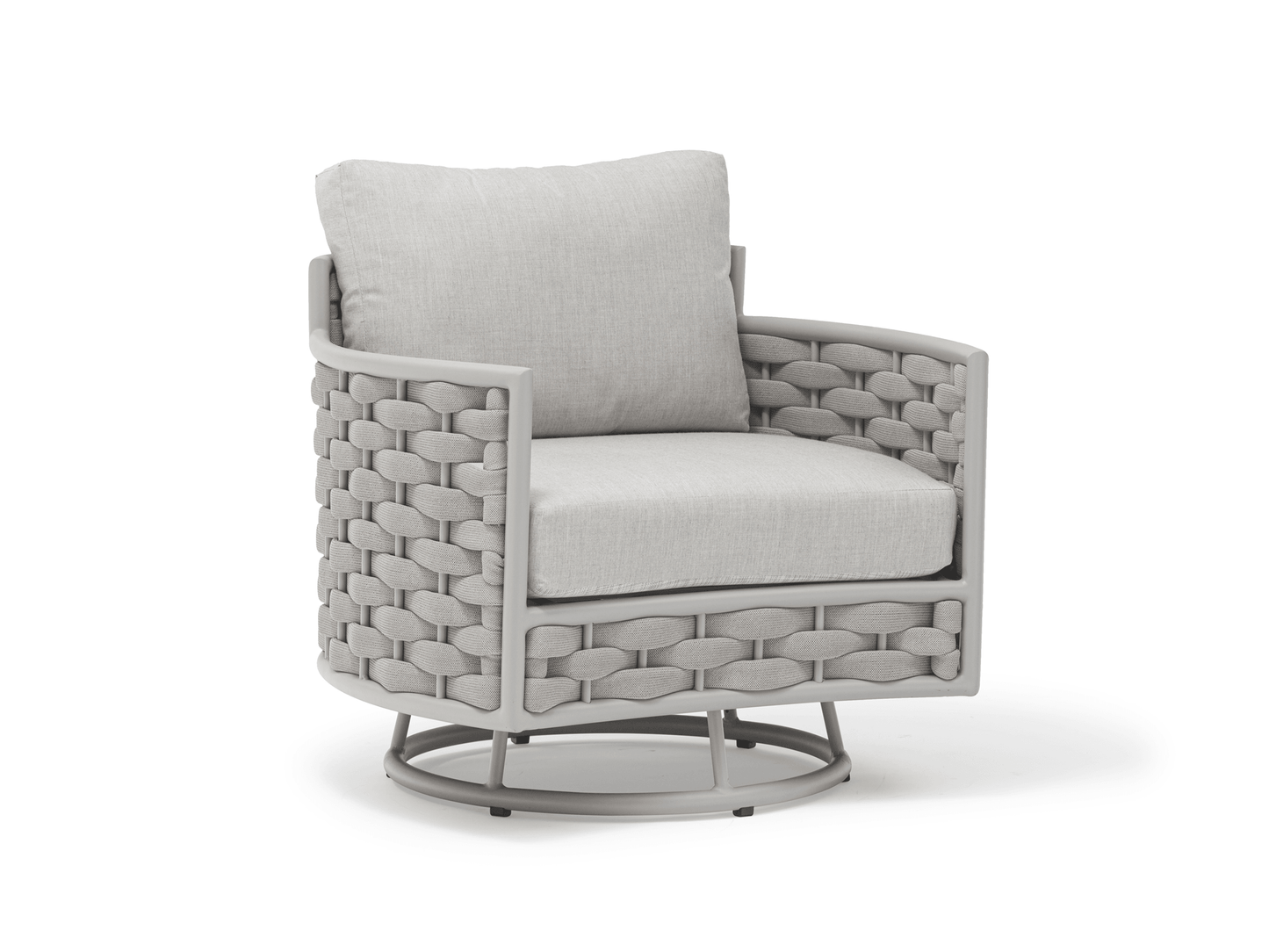 Nita Loop Swivel Armchair in Greige