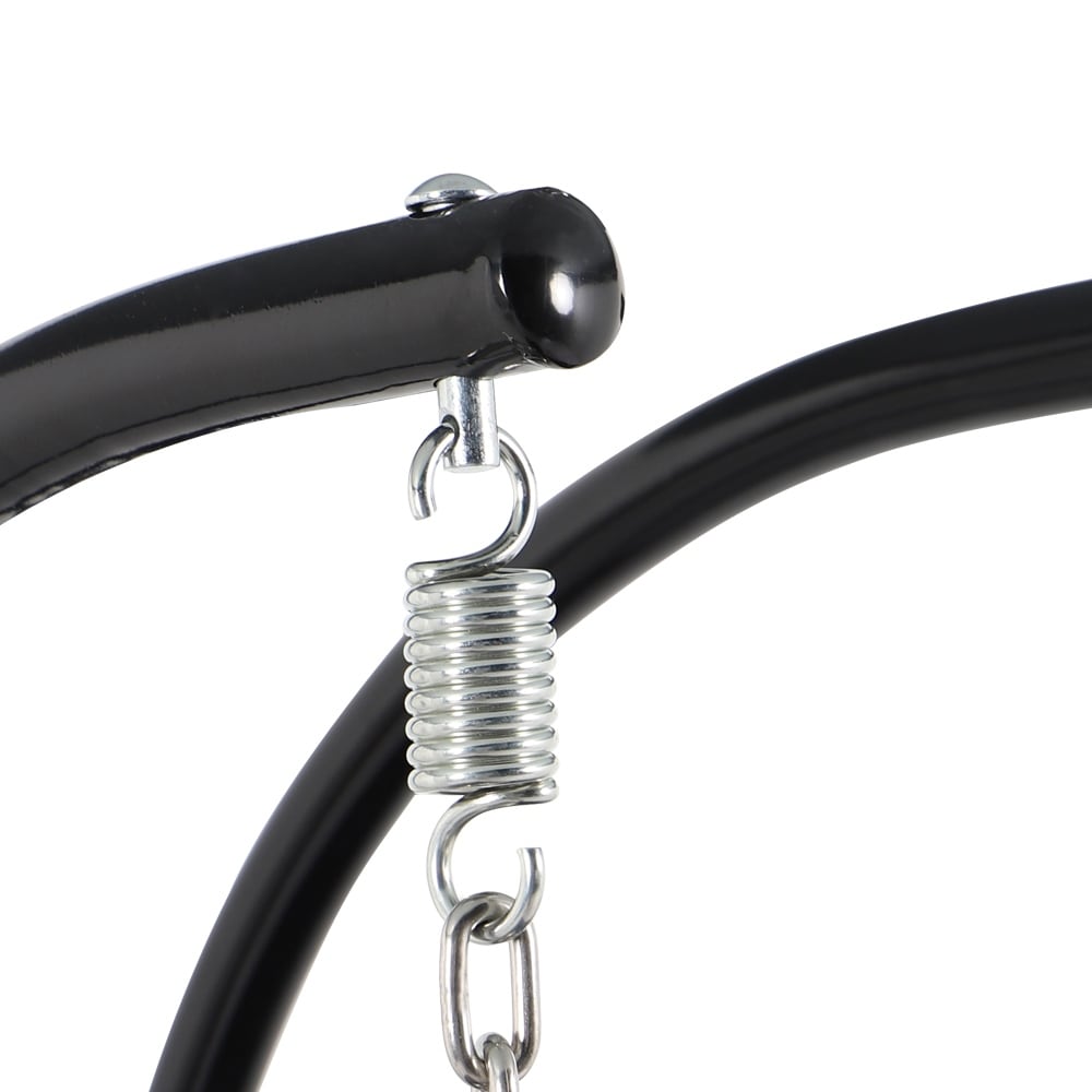 Fauteuil suspendu LeisureMod pour 2 personnes avec support - Chaise longue hamac en rotin et osier pour patio extérieur/intérieur avec coussins