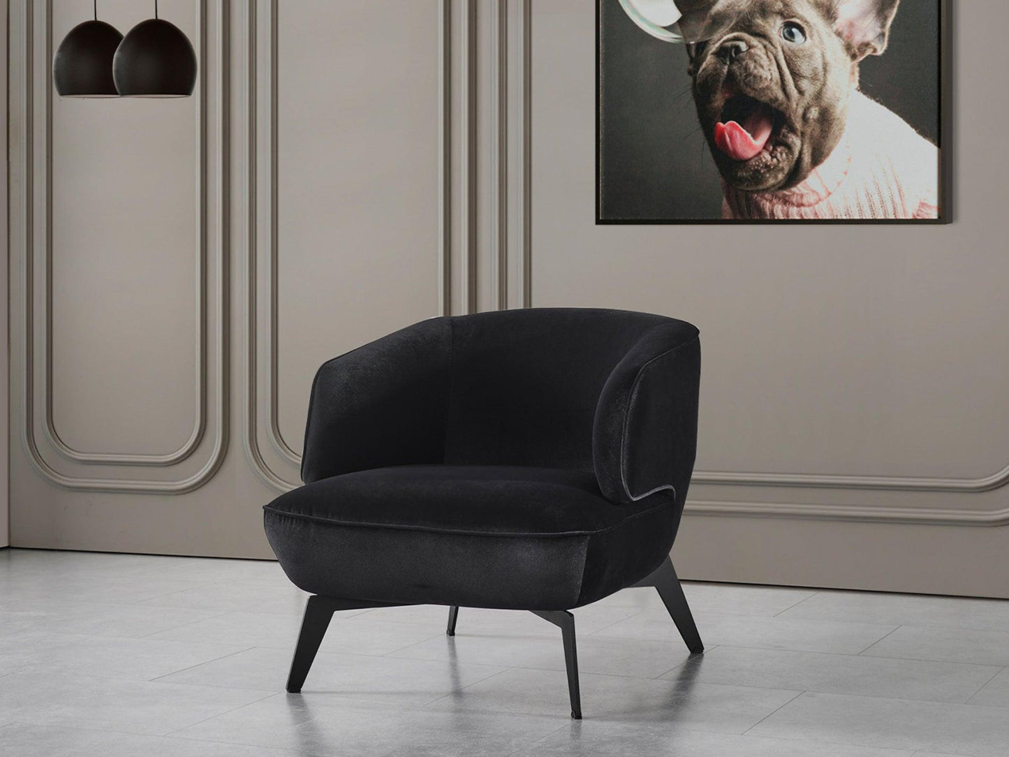 Fauteuil d'appoint Emmet noir