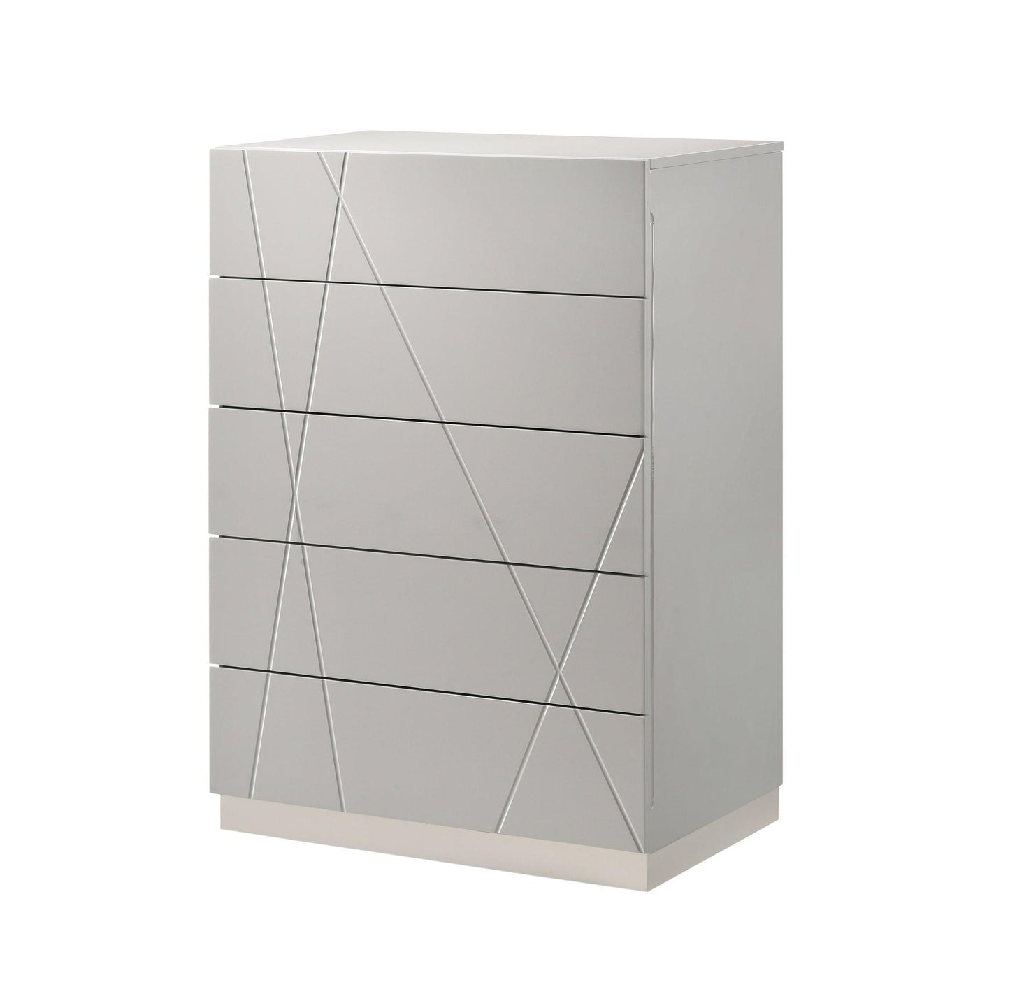 Norman Dresser in Grey High Gloss