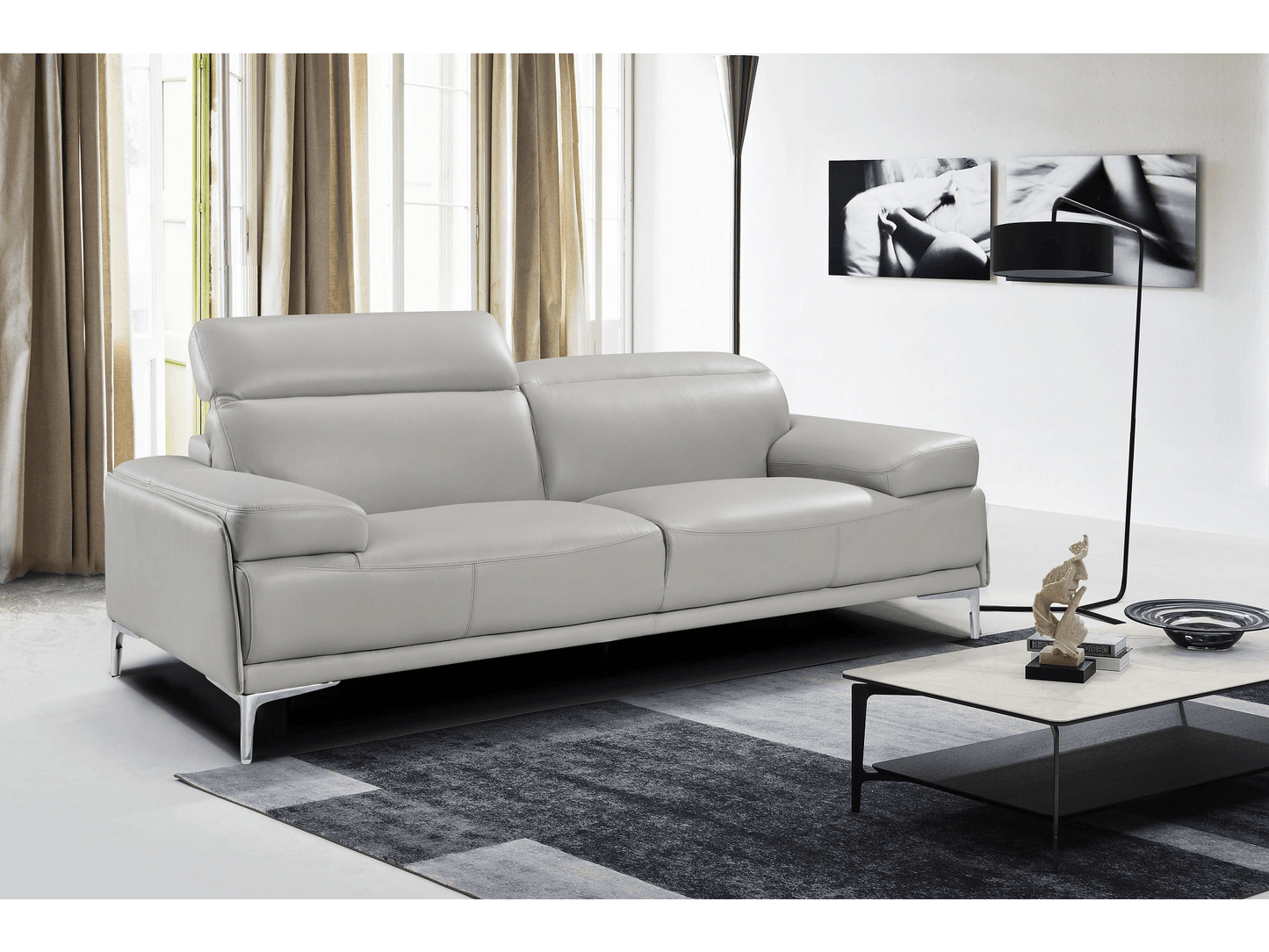 Canapé Archlight gris clair
