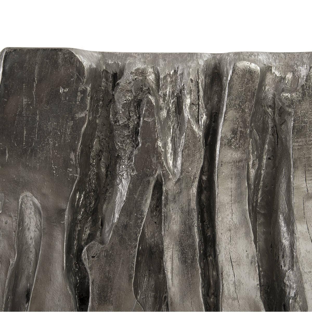 Table console Freeform en feuille d'argent
