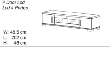 Meuble TV Zenith Gris