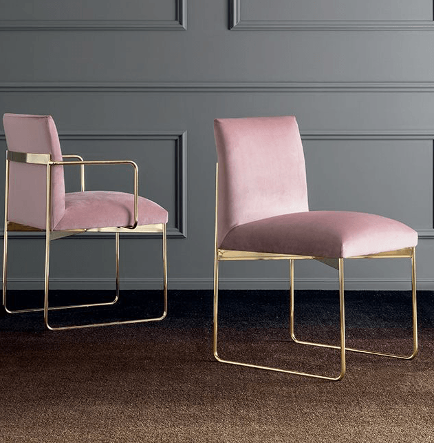 Chaise de salle à manger en tissu Gala