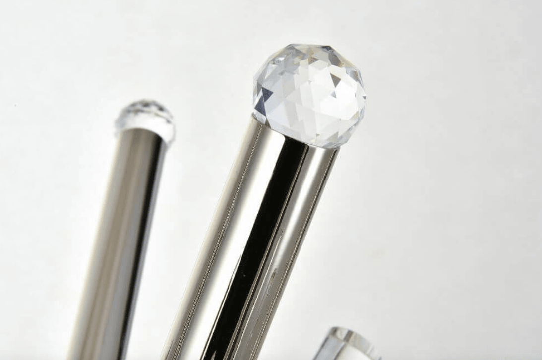 Lustre Maxwell 38 à 14 lumières en nickel poli et cristal transparent taille royale
