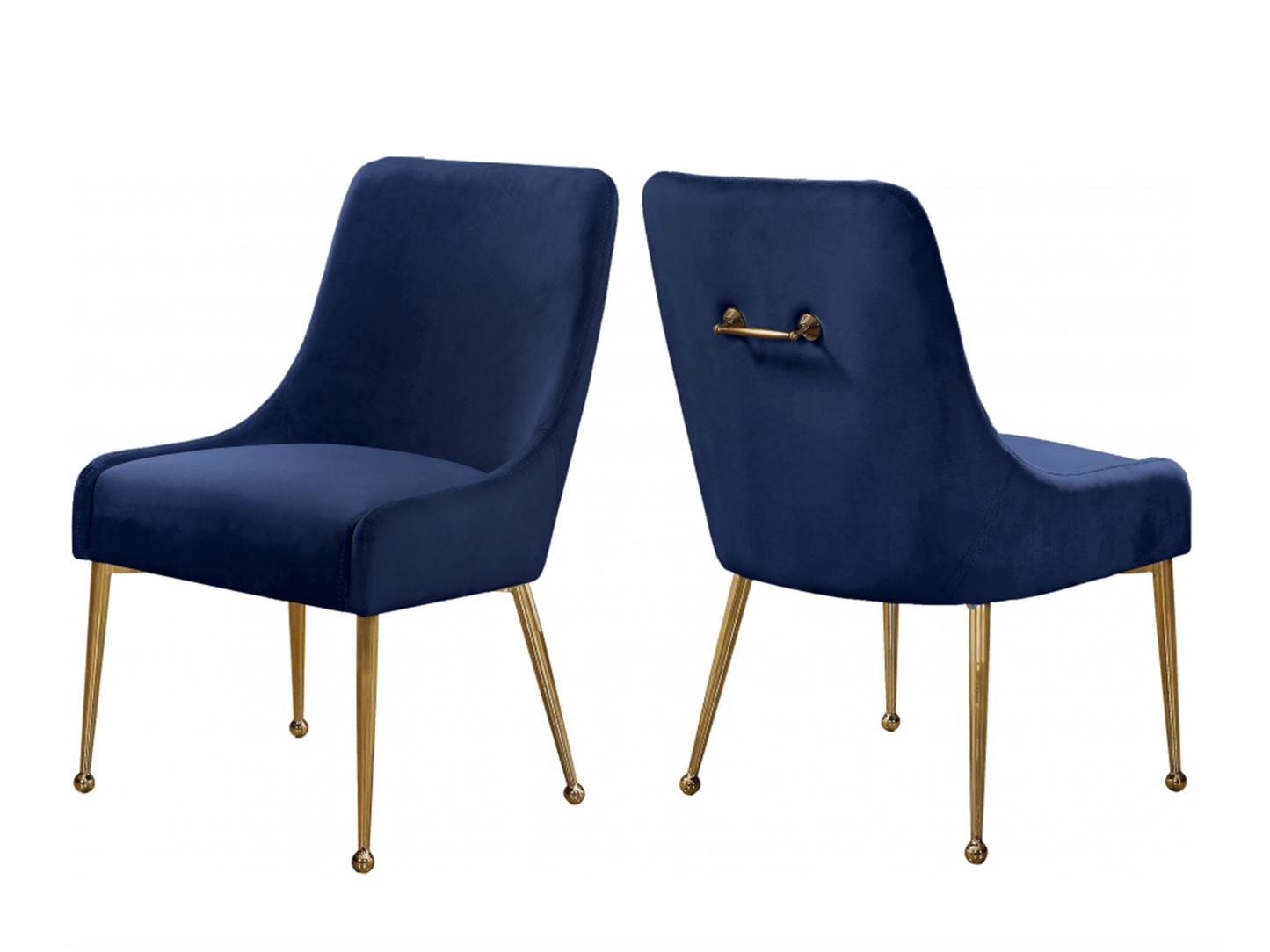 Chaise de salle à manger Lowery en velours noir