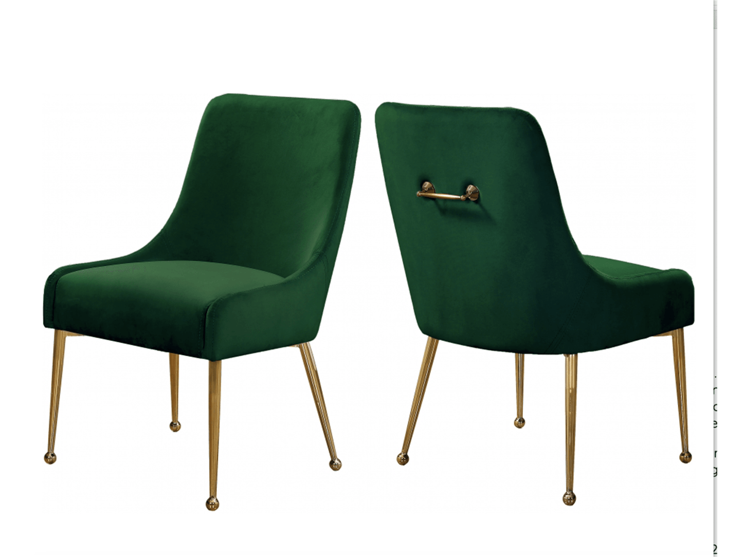 Chaise de salle à manger Lowery en velours noir