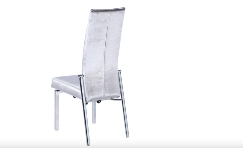 Chaise Annabel en tissu velours gris