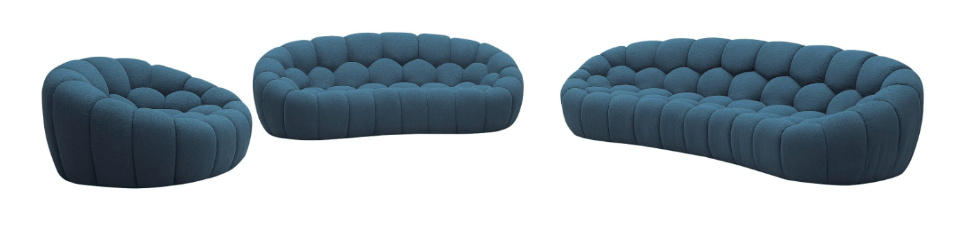 Ensemble de canapés en tissu Luzmina 3 pièces
