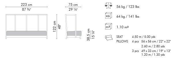 SUZY WONG SOFA HIGH BACK