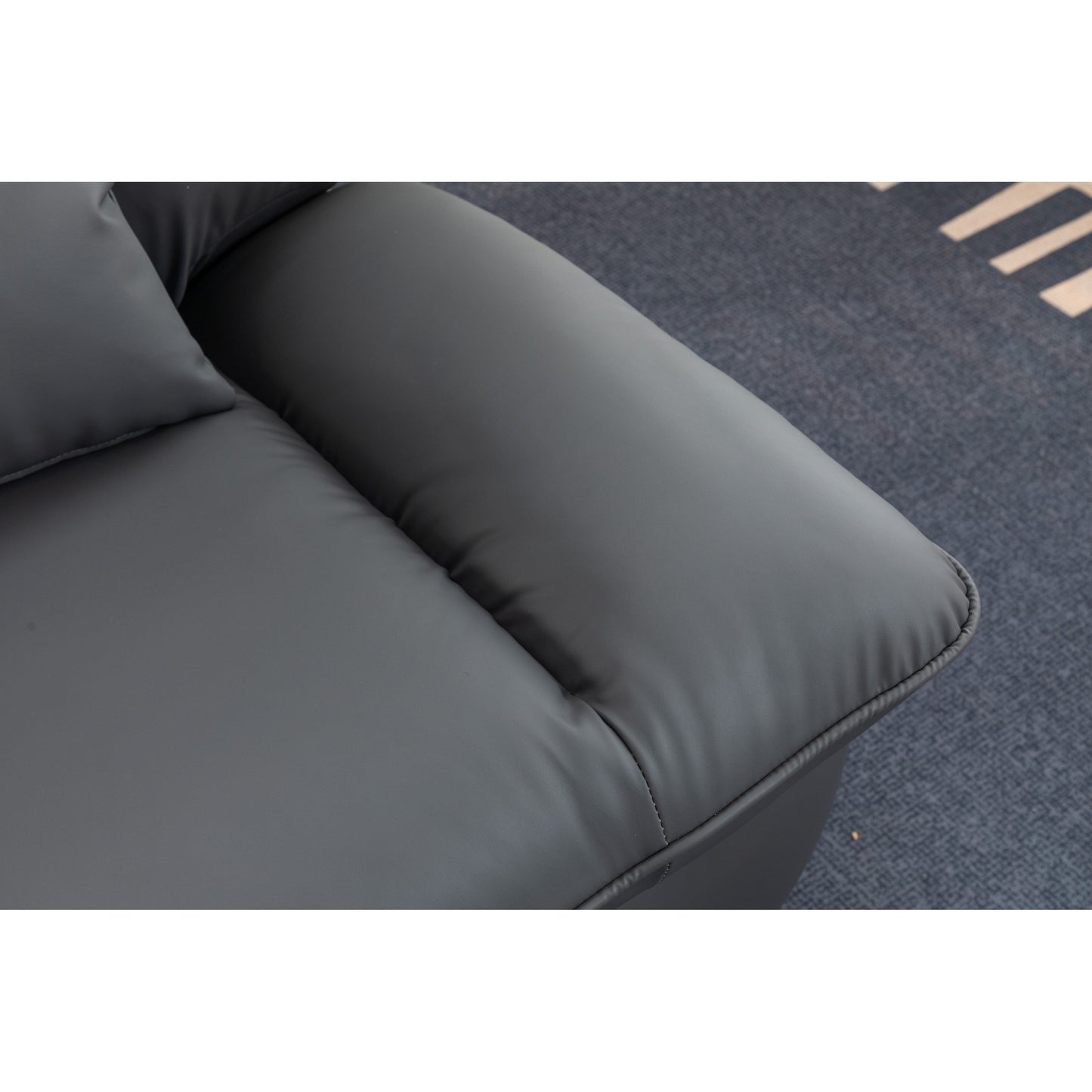 Fauteuil inclinable pivotant et électrique avec haut-parleurs Bluetooth, support de téléphone, ports de chargement USB et Type-C, rangement dissimulé dans les accoudoirs