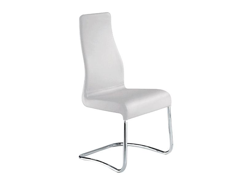 Chaise de salle à manger en cuir italien à fleurs