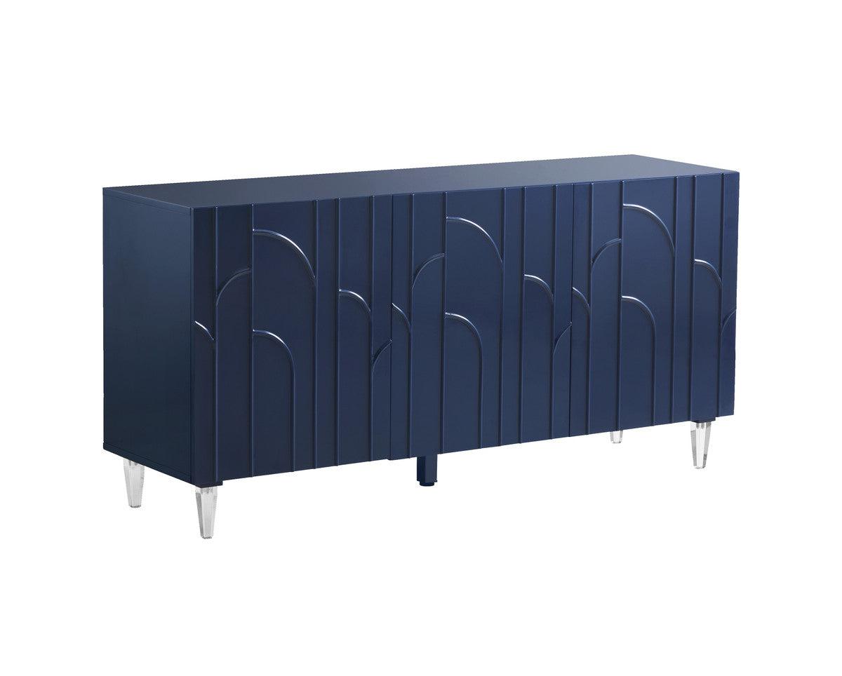 Buffet laqué demi-bleu