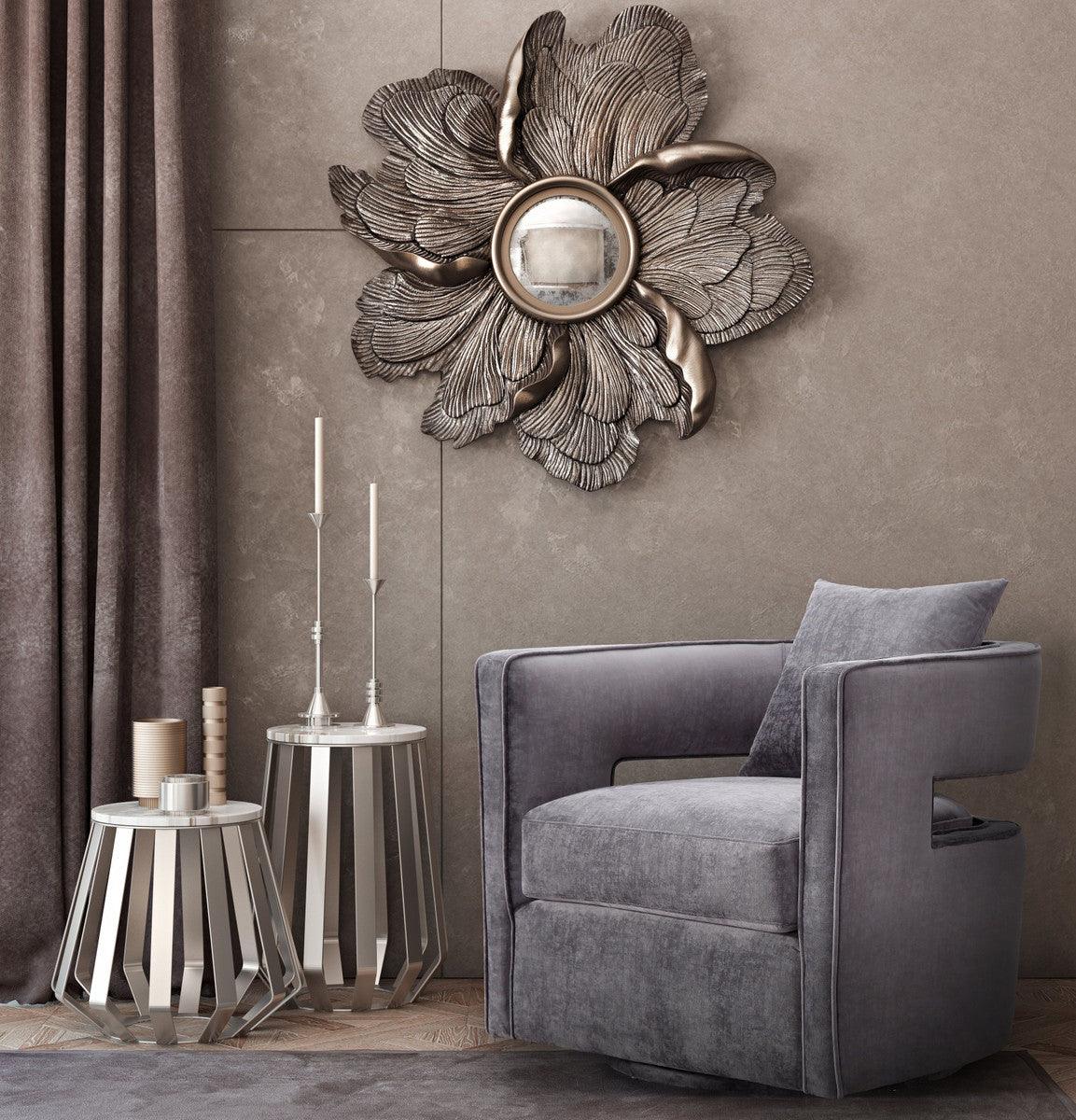 Chaise pivotante grise Kendrick