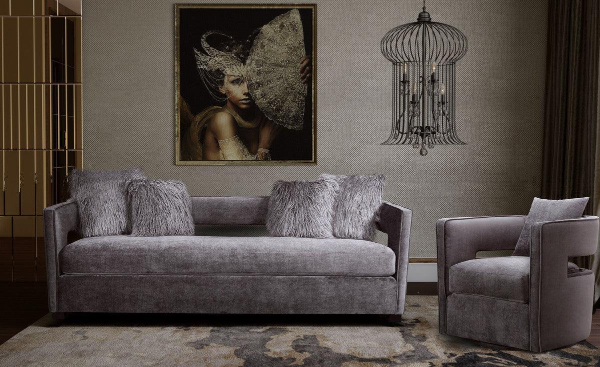 Chaise pivotante grise Kendrick