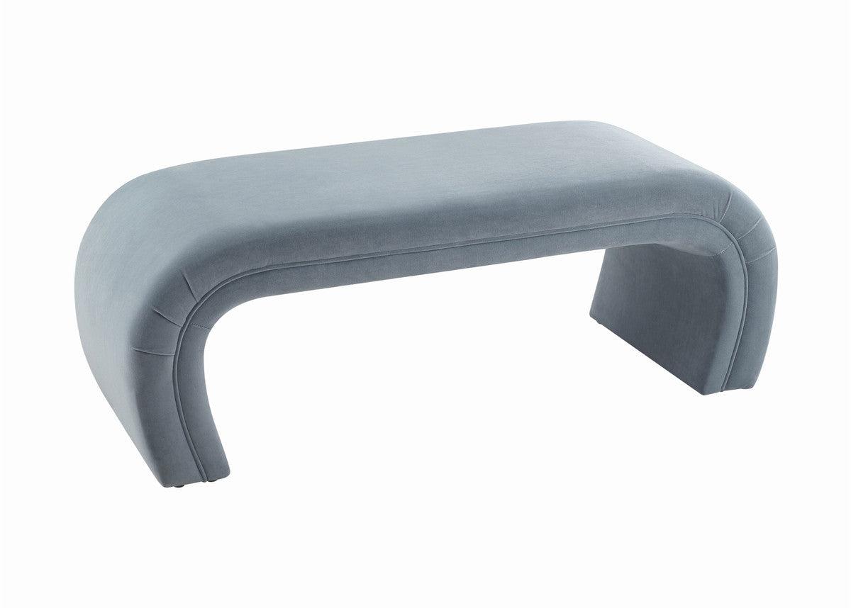 Kenny Sea Blue Velvet Bench