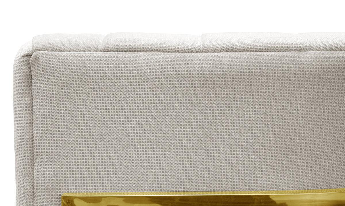 Chaise Magna crème à pois avec base dorée