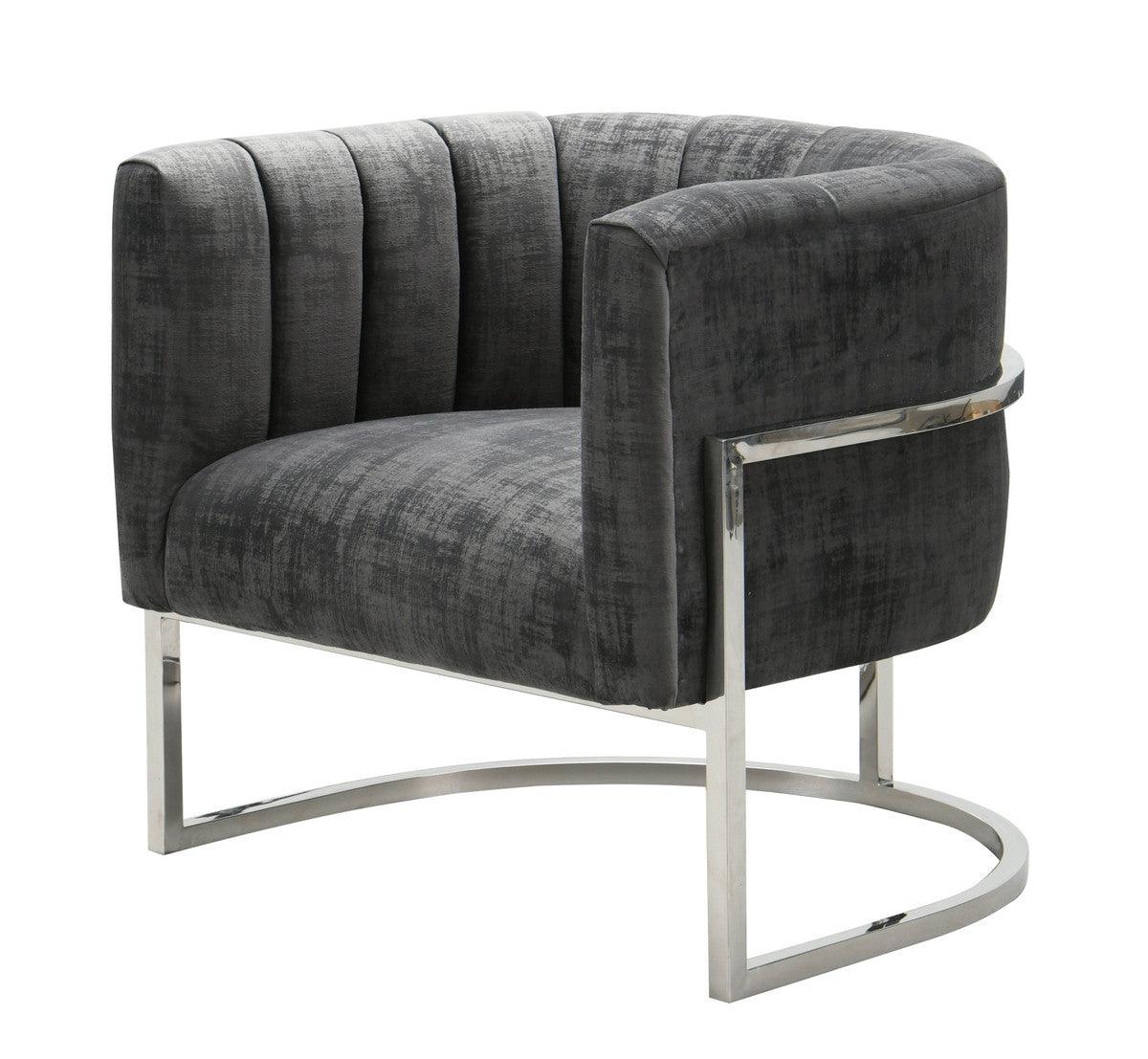 Chaise Magna Grey avec base argentée