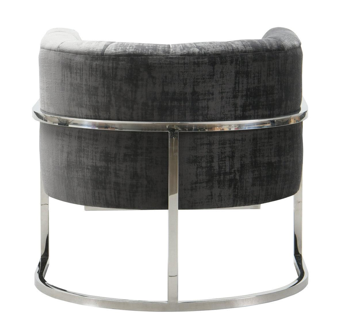 Chaise Magna Grey avec base argentée