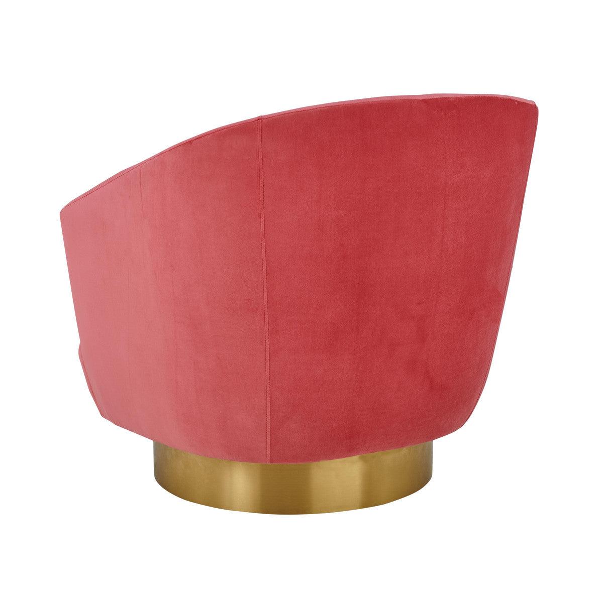 Chaise pivotante en velours rose vif Canova