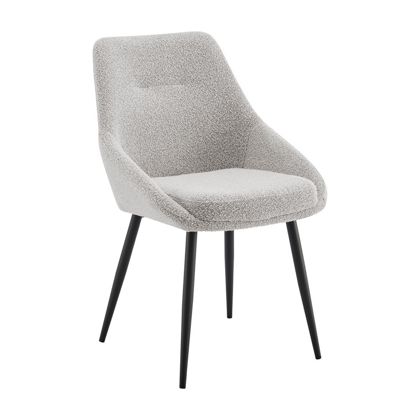 Chaise de salle à manger Sage gris clair avec pieds noirs