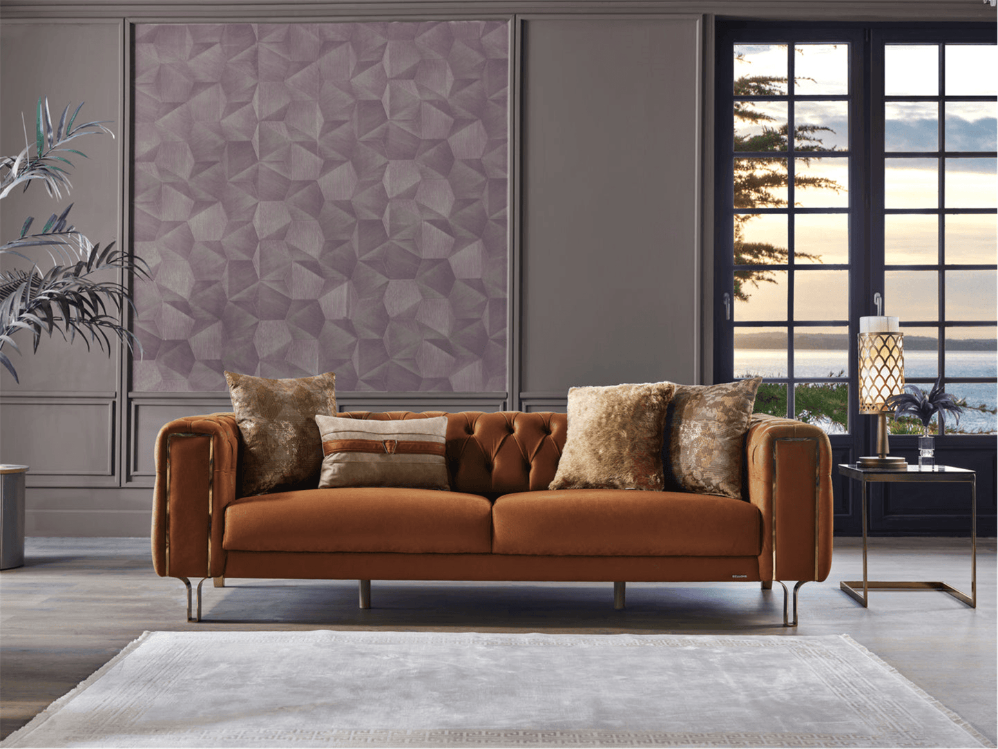 Canapé convertible en tissu de la collection Montenegro