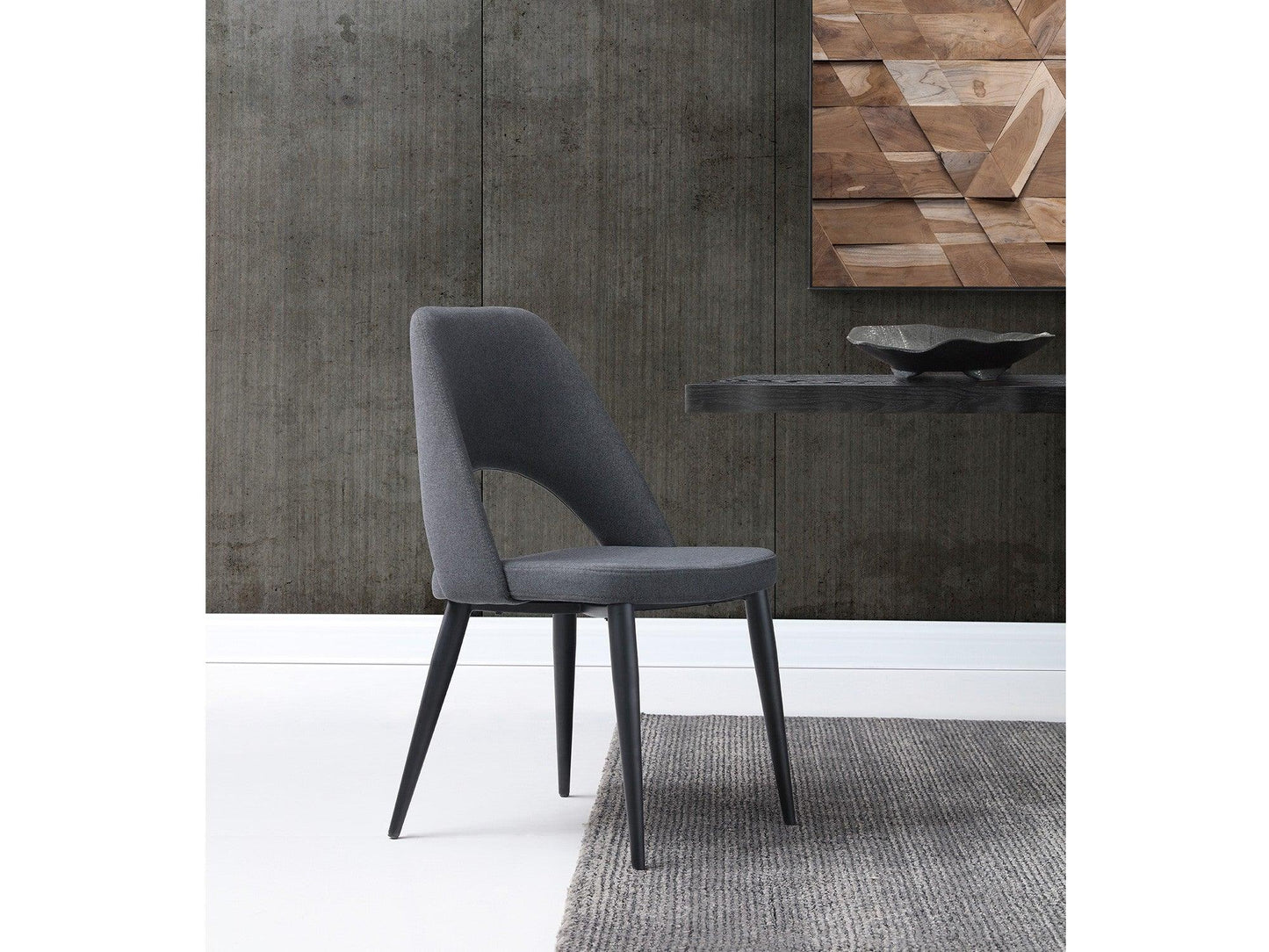 Chaise de salle à manger Abby bleu marine