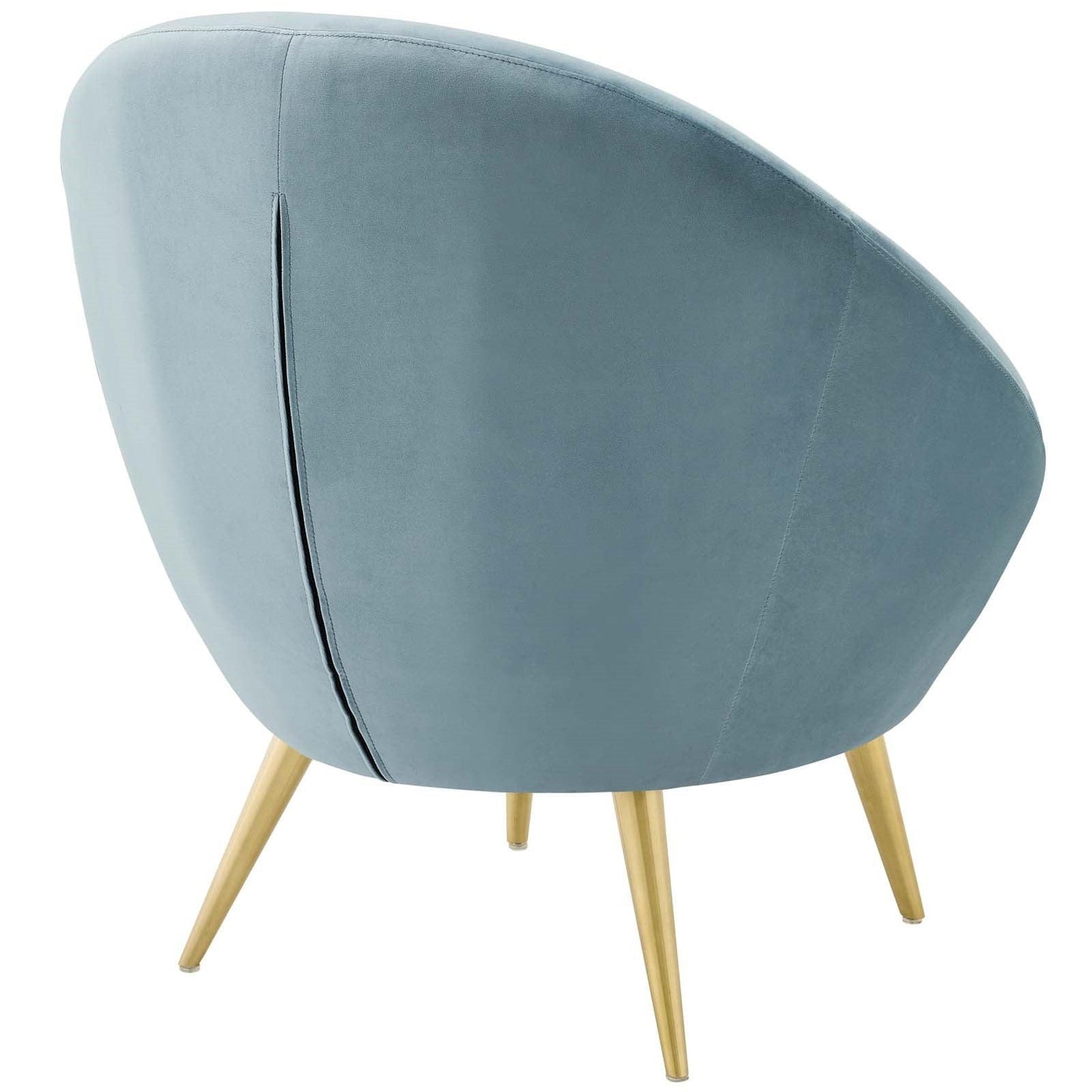 Fauteuil d'appoint en velours Circa bleu clair