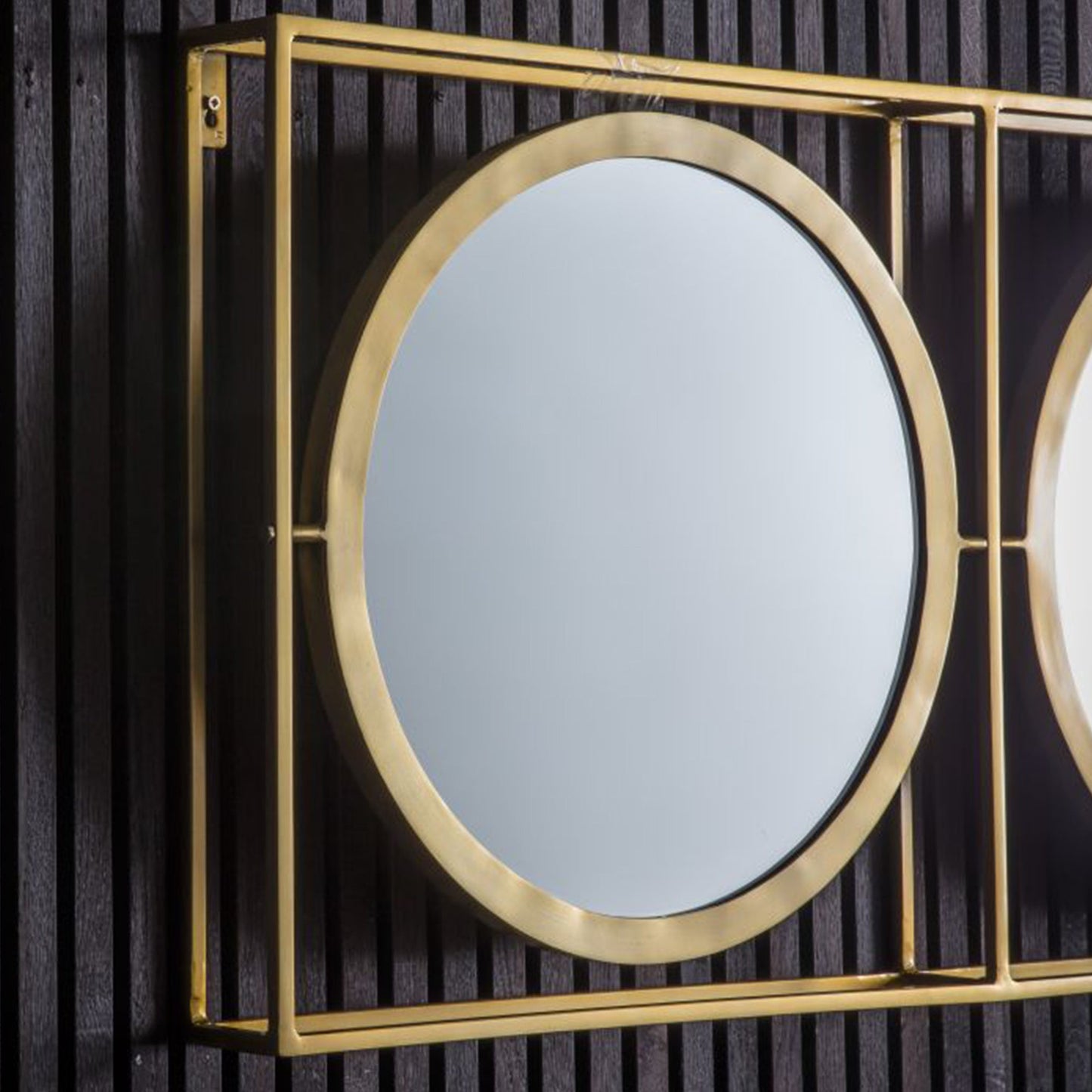 Miroir circulaire extra large en laiton Holly