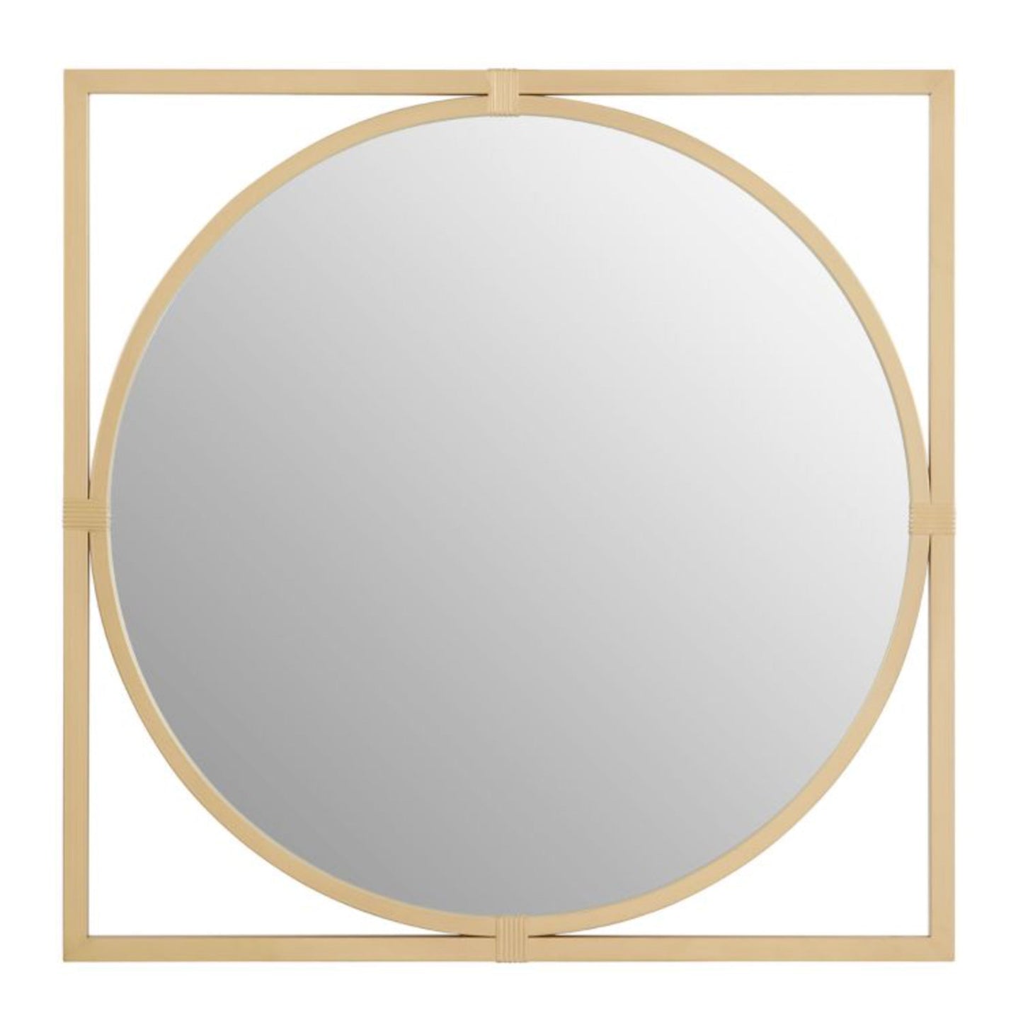 Miroir circulaire avec cadre en bronze Orbit