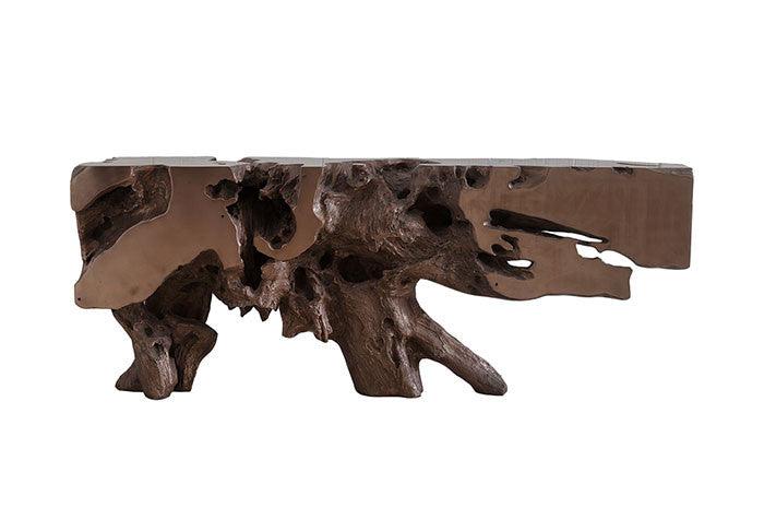 Console de forme libre en imitation bois