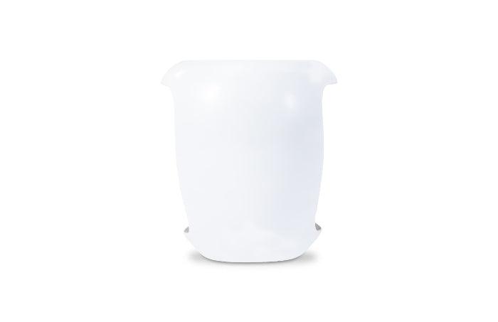 Table d'appoint Grotto Blanc perle et feuille d'argent