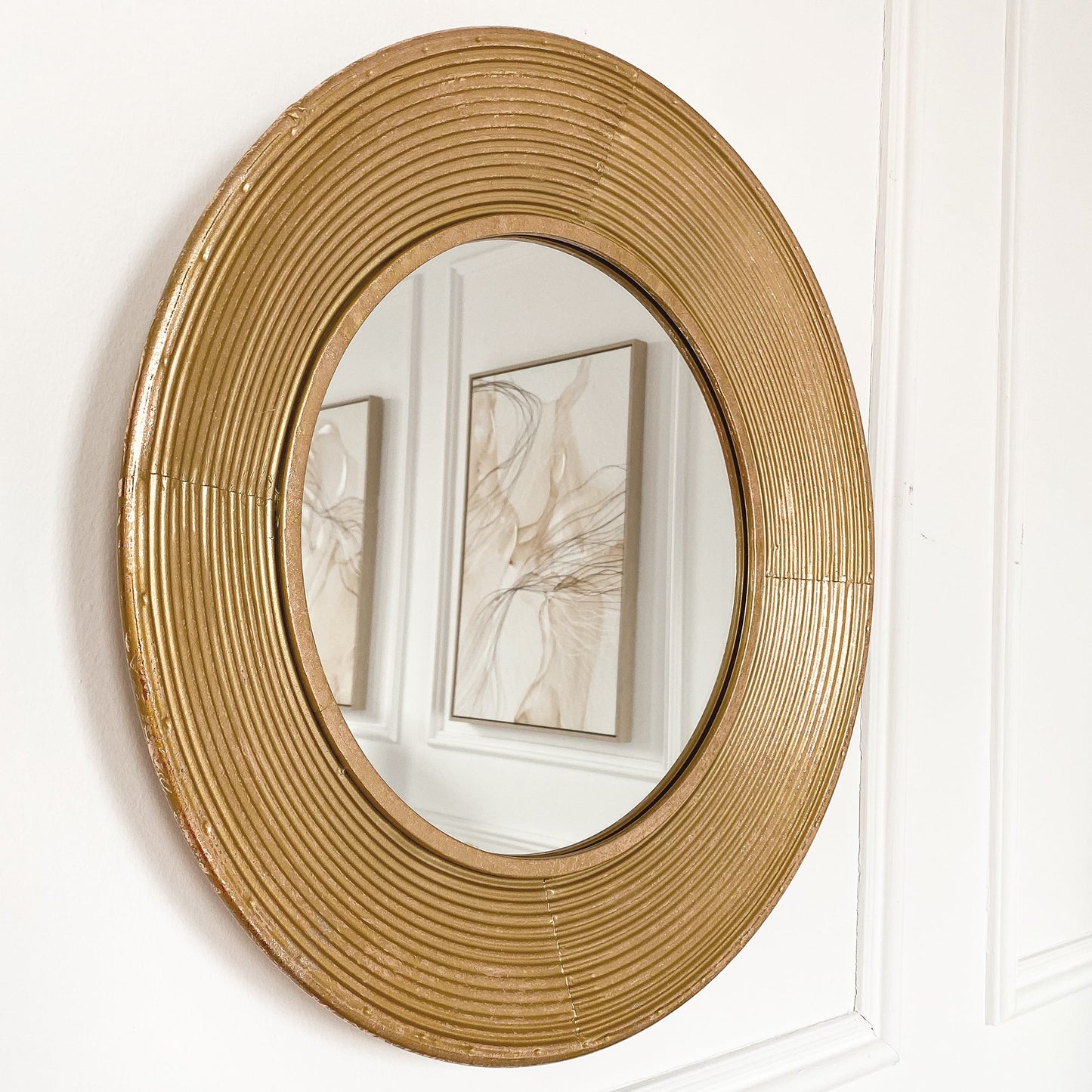 Ensemble de miroirs circulaires en or vieilli Venus