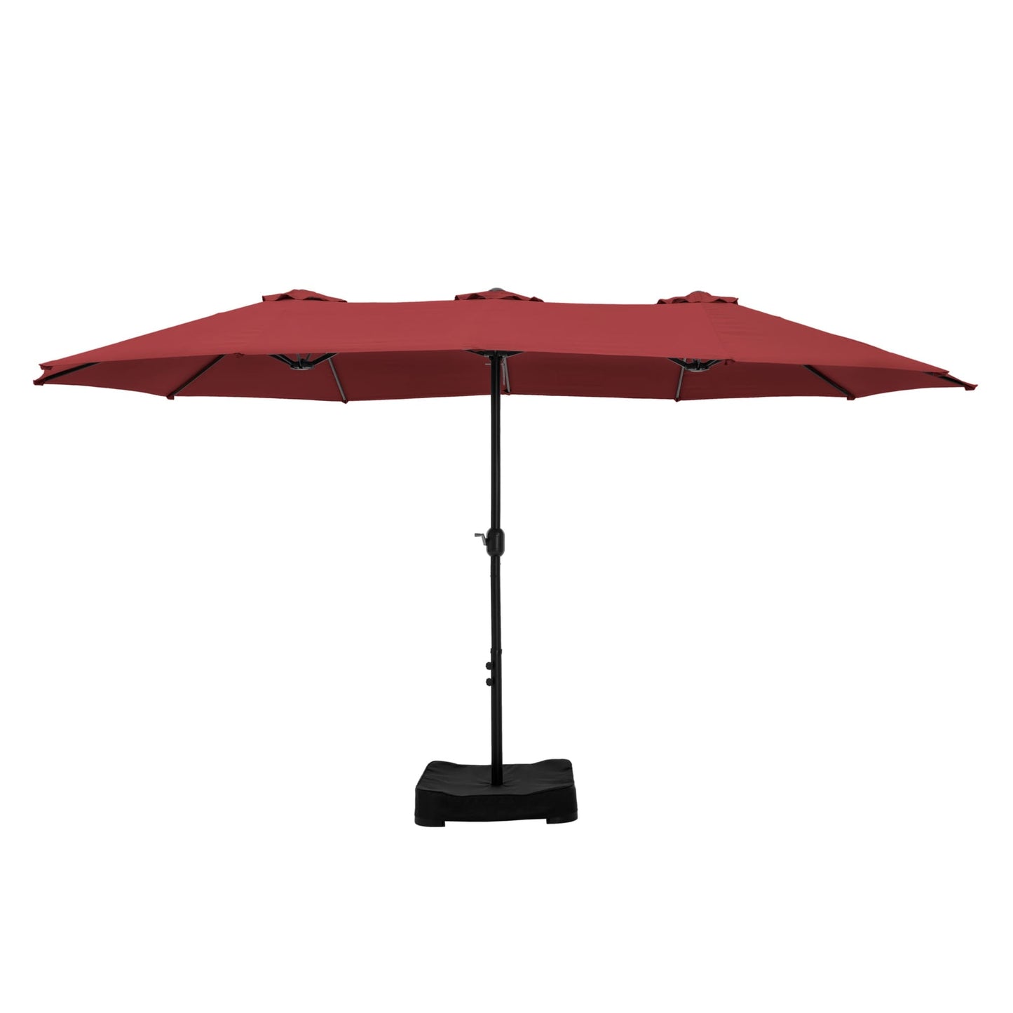 Parasol double extra large de 15 pieds pour patio double face de MAISON ARTS avec base incluse