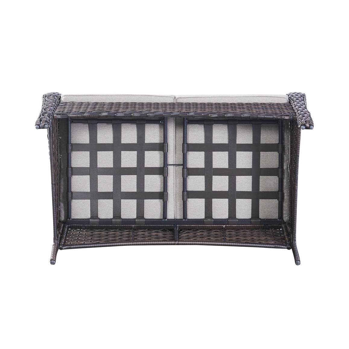 Ensemble de canapés d'extérieur en osier Gymojoy avec causeuse et canapé en rotin