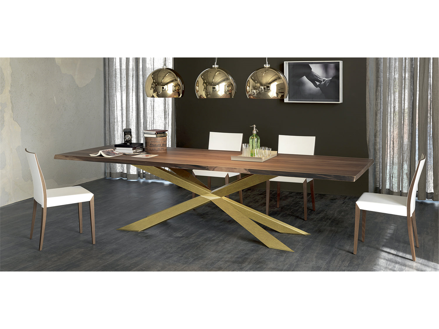 Spyder Wood Dining Table - 118W