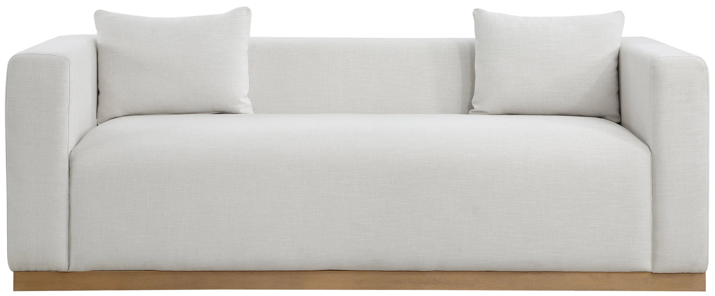 Canapé Alan en tissu beige 90 pouces
