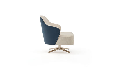 Allegra Armchair with Metal Swivel Leg