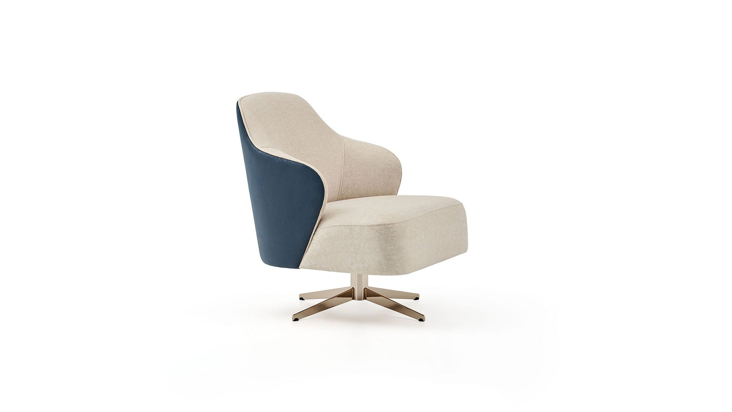 Allegra Armchair with Metal Swivel Leg