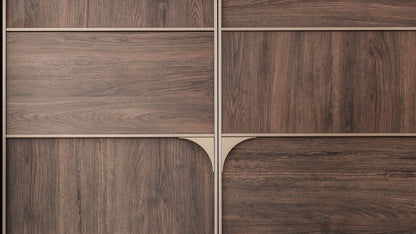 Armoire 5 portes dorée