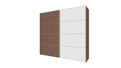 Armoire dorée à 2 portes coulissantes
