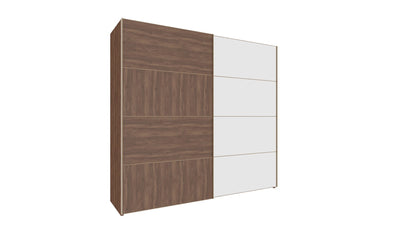 Armoire dorée à 2 portes coulissantes