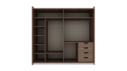 Armoire dorée à 2 portes coulissantes