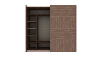 Armoire dorée à 2 portes coulissantes