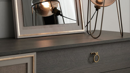 Console Hector - Miroir à tiroir - Carré