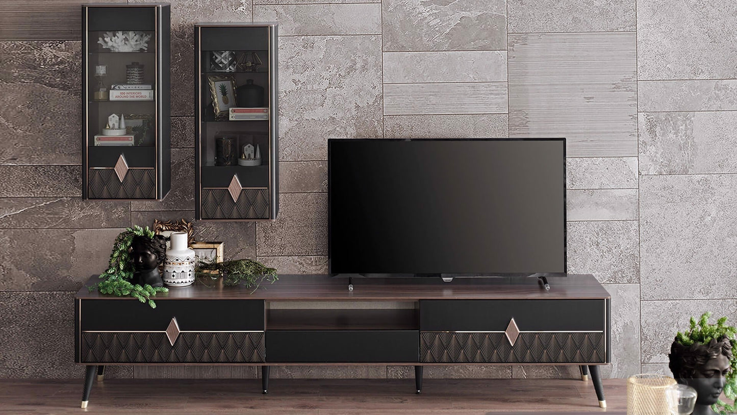 Module inférieur du meuble TV Diamond - 210 cm